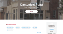 Desktop Screenshot of dantoniospizzamanayunk.com