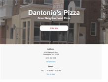 Tablet Screenshot of dantoniospizzamanayunk.com